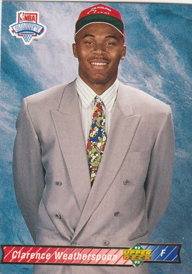 FREE SHIPPING-MINT-1992-93 Upper Deck 5 Clarence Weatherspoon Philadelphia 76ERS