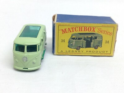 Jouet Ancien Matchbox Lesney - Volkswagen VW Combi Camper N°34 - échelle 1/64