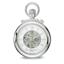 Charles Hubert 47mm Mens Open Face Mechanical 17 Jewels Pocket Watch