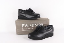 NOS Vtg 90s Streetwear Womens 6B Chunky Platform Fringed Leather Shoes Black USA