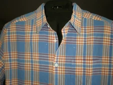 SCANDIA WOODS MULTI-CHECKED S/S CAMP DRESS SHIRT SZ:L NWOT