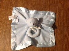 CARTERS POWDER BLUE BEAR LOVEY WITH ATTACHED RATTLE ADORABLE