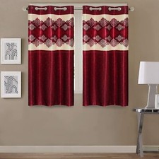 New 2 Piece Eyelet Window Curtain Set - 5 ft