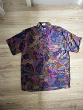 Vintage rare 80's Christian Dior silk shirt multicolor