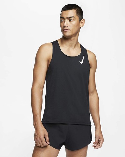 nike aeroswift singlet black