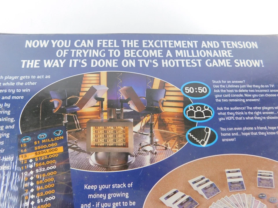 Vintage 2000 TV Game Show 'Who Wants to be a Millionaire?' NOS Pressman Game MIB - Image 3 of 4