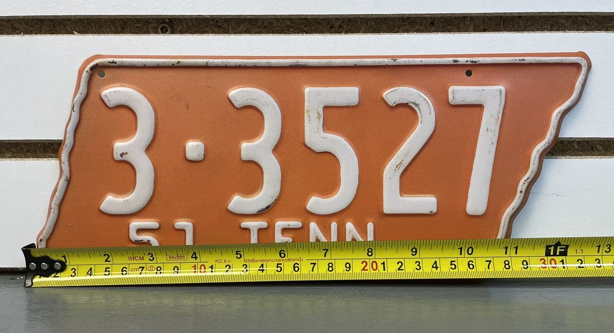 REPRODUCTION 1951 Tennessee License Tag TN Knox Vols & Vanderbilt
