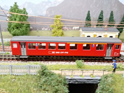 -Bemo 3277 429 SBB CFF FFS AB 409 Mixed 1st-2nd Class HOm Scale Car