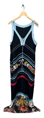 ROBERTO CAVALLI BUTTERFLY PRINT KNITTED MAXI DRESS