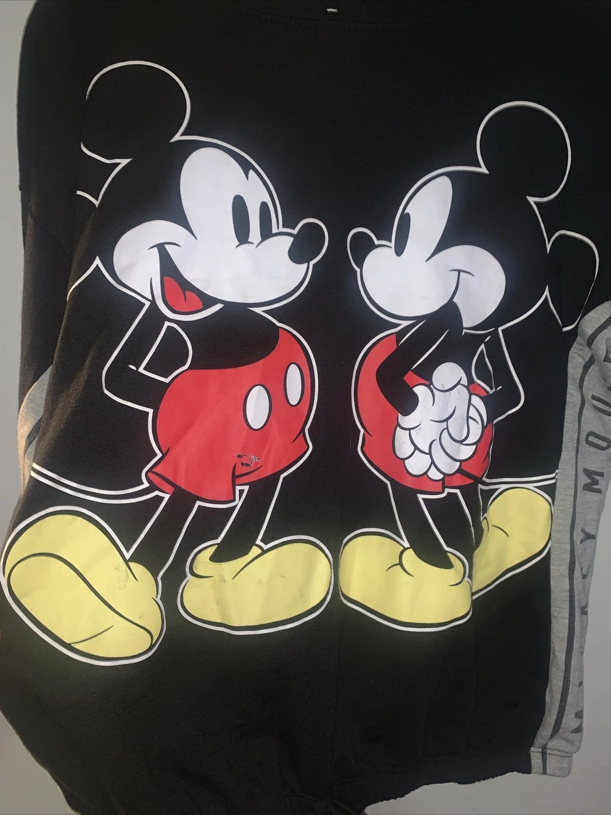 VETEMENTS Felpa con cappuccio nera Topolino Disney taglia XS