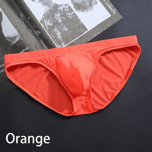 Mens Ice Silk Briefs Seamless Underwear Bulge Pouch Underpants Knickers Panties - Picture 8 of 15