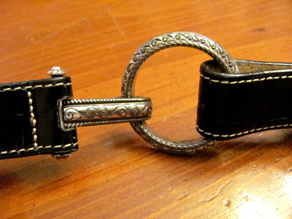 Brighton Accessories Brown Leather Cinch‎ Belt Silver Rings Buckle Classic Western Belt - Brighton main image 2