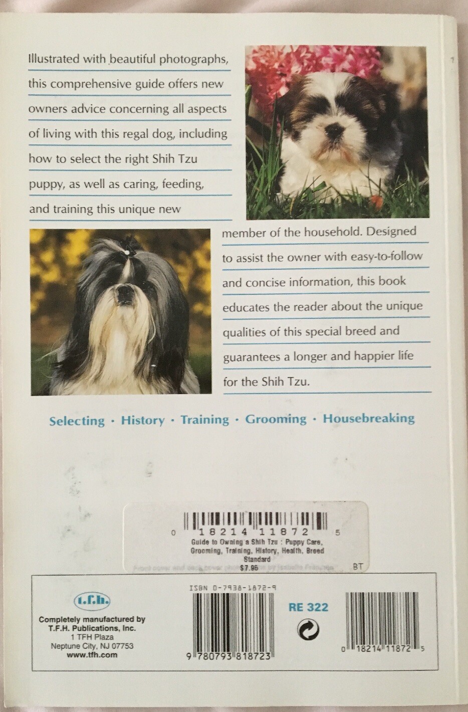 Re Dog Guide To Owning A Shih Tzu Akc Rank 11 By Teri Soy