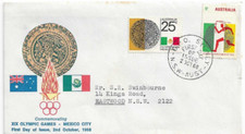 1968 Olympic Games Mexico City set of 2 FDC  2 Oct 1968