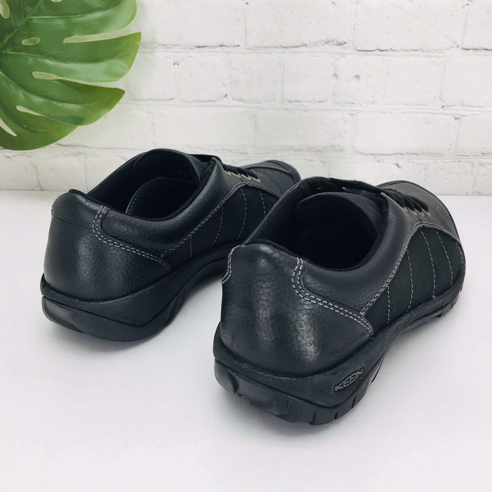 Scarpe stringate Keen donna Presidio pelle nera taglia 9 5 escursionismo lavoro 1011400