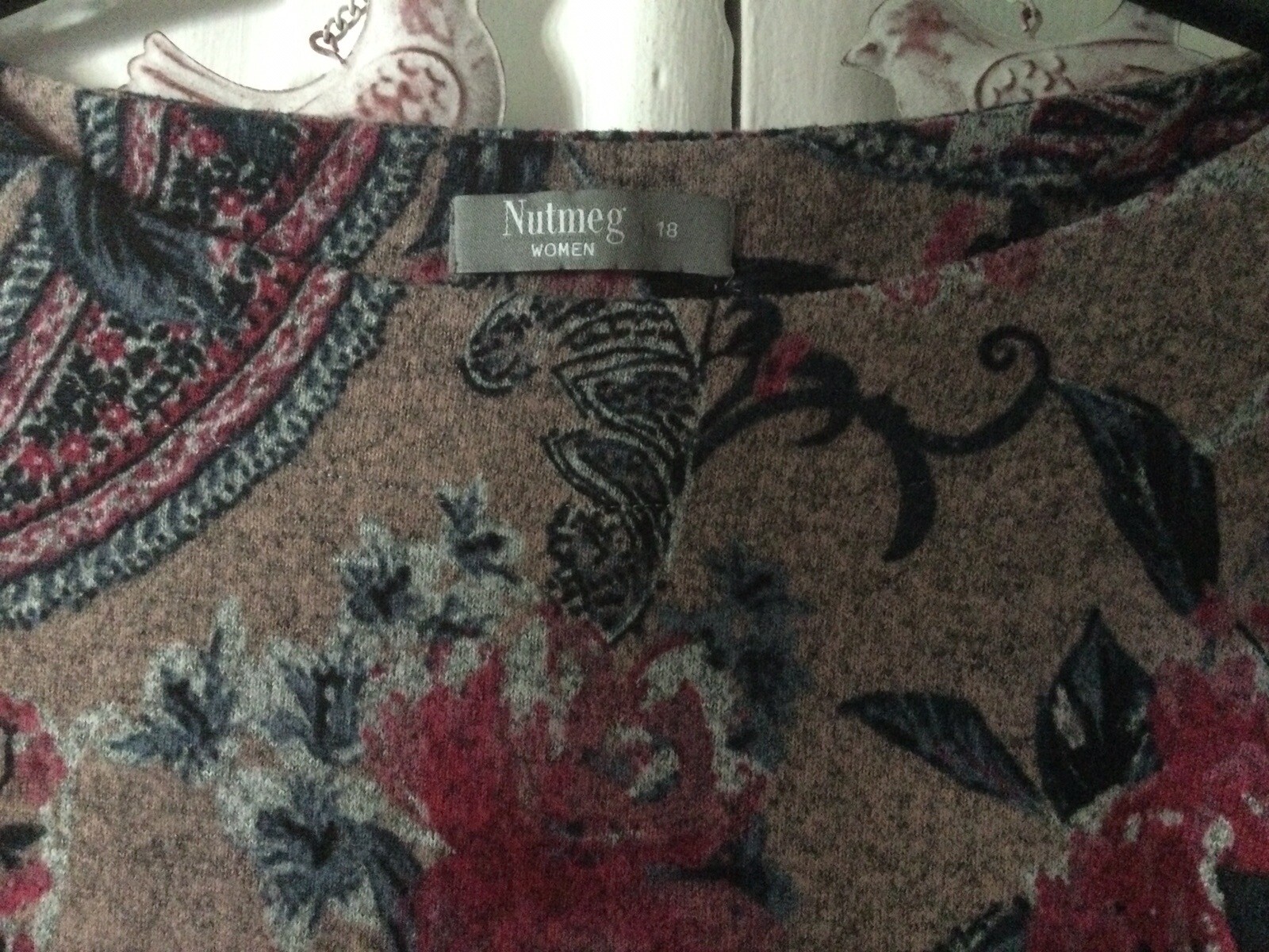 Womens Nutmeg Floral Patterned Long Top Dress Size 18 eBay