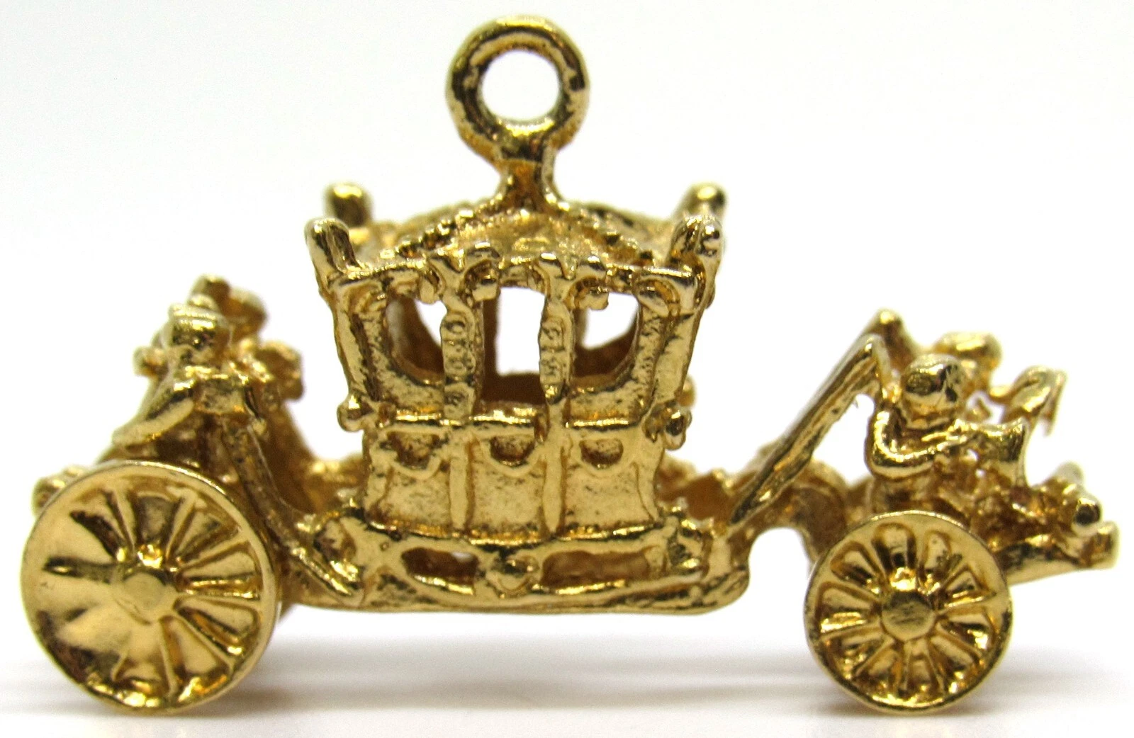 COACH Ciondolo Incoronazione Cenerentola 3D Carrozza Meccanica Carrozza Oro Giallo 14k