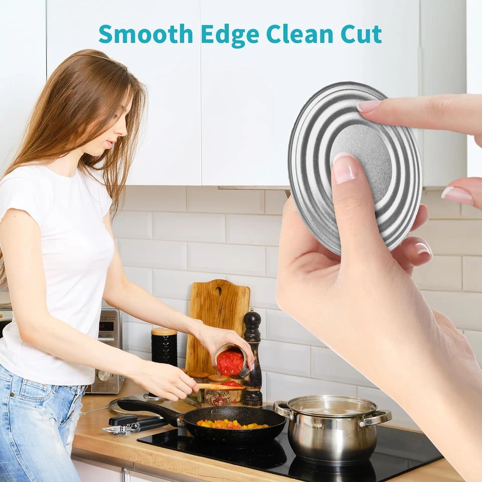 Manual Can Opener Bottle Opener, Heavy Duty Stainless Steel Smooth Edge Manual H - Image 4 of 4