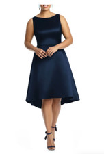 ALFRED SUNG D697 HIGH LOW MIDNIGHT E31 COCKTAIL DRESS sz 4