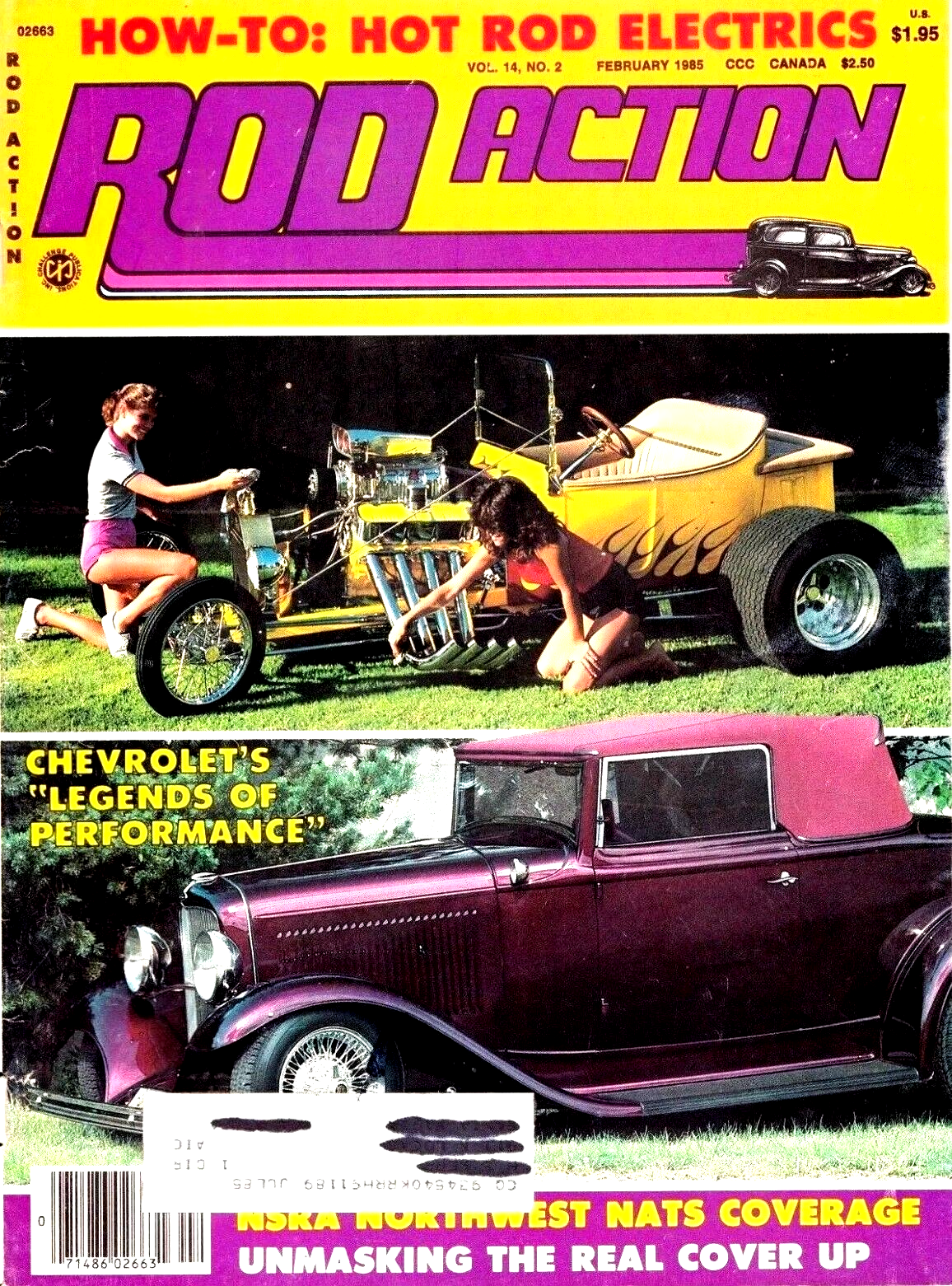 VINTAGE HOT ROD ACTION FEBRUARY 1985 CLASSIC RACE CARS MAGAZINE