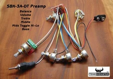 TONE MONSTER SBK-3A-DT Bass Preamp Balance Volume Treble Middle Bass Mids Hi-Lo