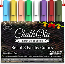 8 Pastel Liquid Chalk Markers for Chalkboard Signs, Blackboard, Window, Labels,