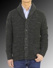Polo Ralph Lauren Thick Cotton Shawl Collar Sweater Cardigan Charcoal Size Large