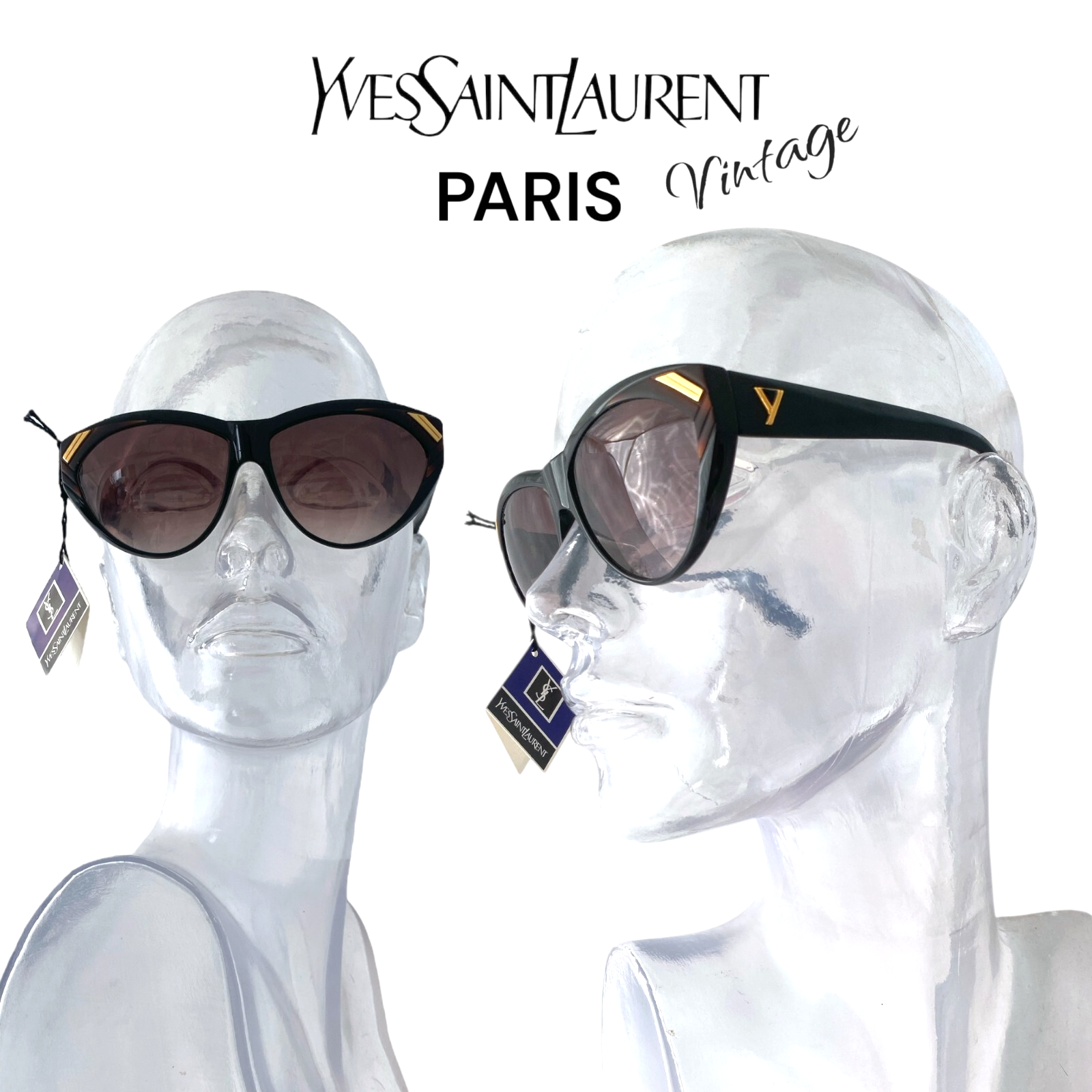 YVES SAINT LAURENT PARIS "SAINT SULPICE" 8985 1 Y77 RARE VINTAGE 80s M.in FRANCE