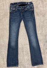 Miss Me Jeans Women  s Boot Jeans w/ Rhinestones Size 25 