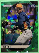 2025 Prizm Cam Smith (RC) #263 Green Cracked Ice PRIZM HOUSTON ASTROS