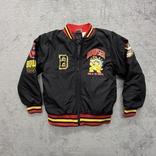 Super Mario Bowser Jacket Boys 8 Black Zip Bomber King Of The Koopas Nintendo