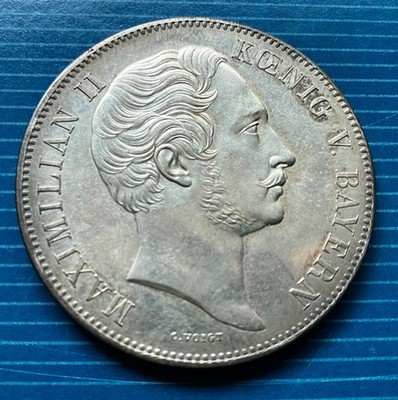 1852 Bavaria (German States) BU, 2 Vereins Taler, 3.5 Gulden, Maximilian II