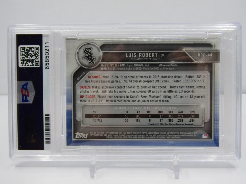 LUIS ROBERT 2021 TOPPS ARCHIVES SIGNATURE SERIES AUTOGRAPH! #26/29! PSA 10! - Image 2 of 2