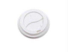 Bagasse Lid For Coffee Cup 8oz - White