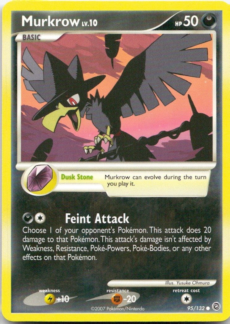 Murkrow Pokemon Card Secret Wonders 95/132 Common English LP