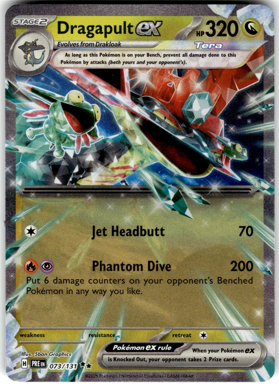 Dragapult ex Holo 073/131 PRE SV: Prismatic Evolutions Pokemon Card NM