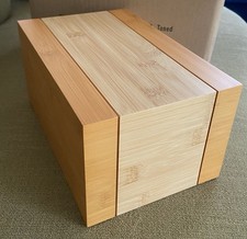 NEW Eco-Friendly Adult Large 2-Tone Bamboo Urn Box Funeral Cremation for Ashes