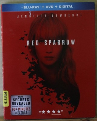 Red Sparrow (Blu-ray & DVD) No Digital/Discs VG/Slipcover/3748