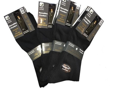 Lot De 2 Chaussettes Noires En Fil D'Ecosse Homme - Dim Outlet Corbeil