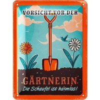 Lanolu Blechschild Vorsicht Vor Der GäRtnerin Retro - 15X20Cm