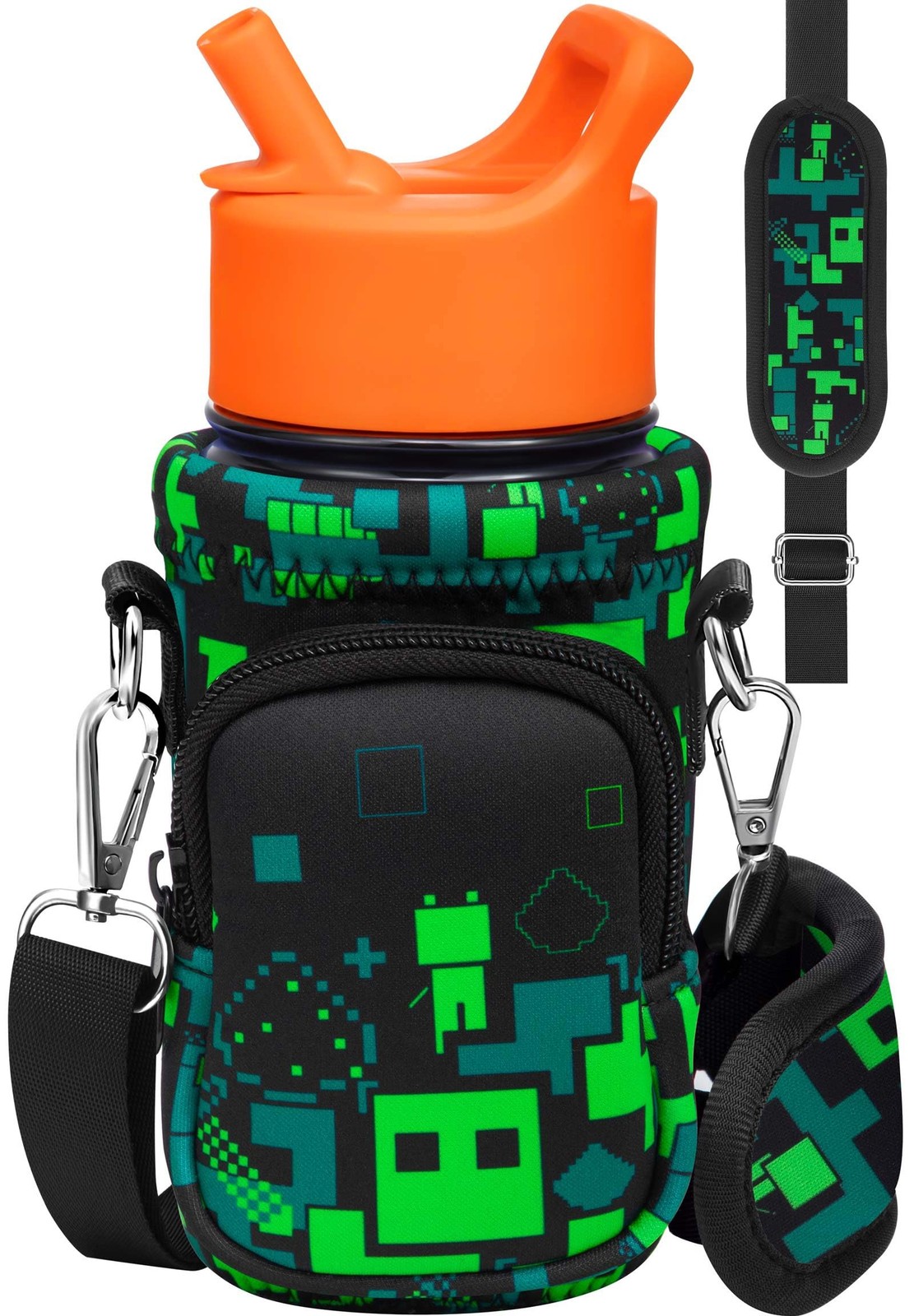 Carrier With Strap - Insulated Kids Water Bottle Holder For 