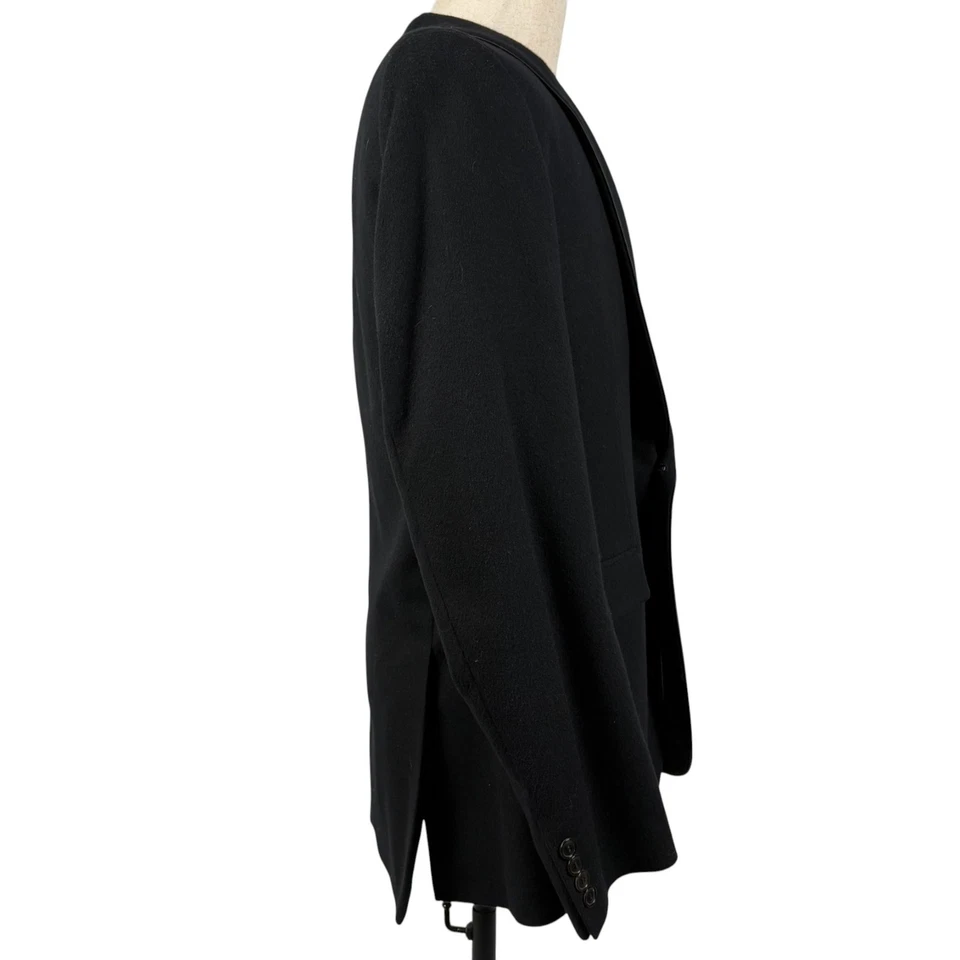 Hugo Boss Black Cashmere Wool Blazer Mens 42R Shawl Lapel Single Button Evening - Image 3 of 4