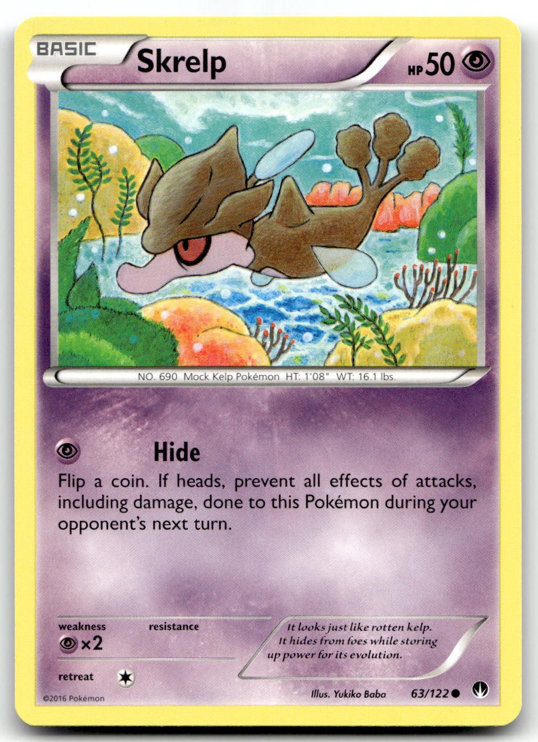 Skrelp 63/122 XY - BREAKpoint Common Unlimited Pokemon TCG NM