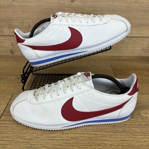Nike Cortez Shoes Men’s Size UK 12 Forest Gump Classic Gym Trainer White Leather - Picture 2 of 10