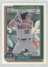 2022 Panini USA Baseball Stars & Stripes Holo Blue 39/60 Sean McLain #20 s1i