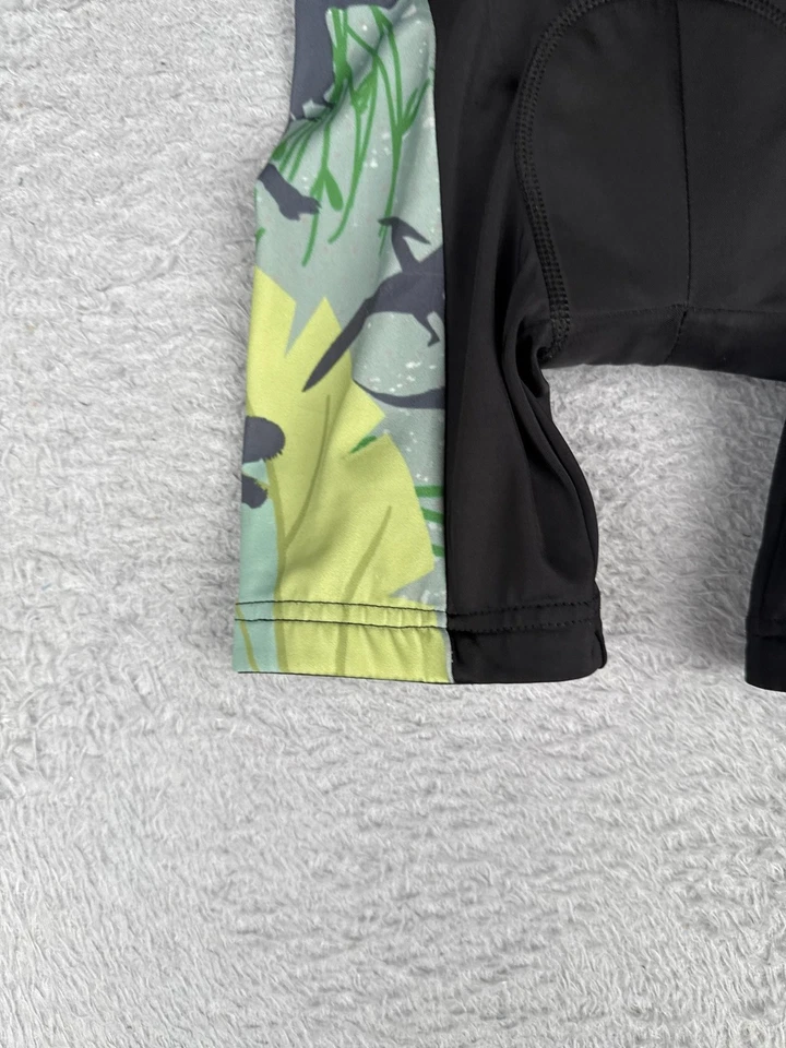 Pantalones Cortos de Ciclismo Niños Dinosaurios Jóvenes Pequeños Negro Verde Acolchado Gamuza Niños Niñas Foto 3 de 4
