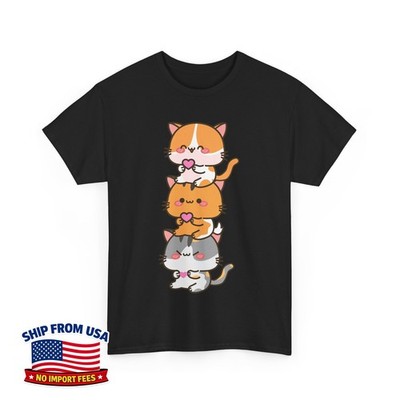 Kawaii Cat Kitty Lovers Kitten Anime Cats Lovers Cute Unisex T-Shirt