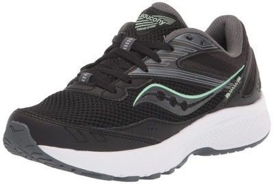 Saucony Women's Cohesion 15 Sneaker 9 Black/Meadow