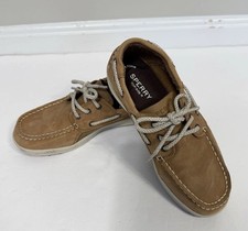 Sperry Authentic Original Boat Shoe Size Youth 4M Brown Lightweight Boys Preppy