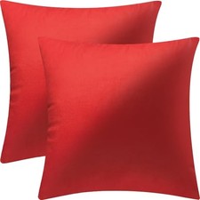 2 Pack 18x18 Pillow Cover Velvet Pillow 18" x 18" Pack of 2 Red Velvet